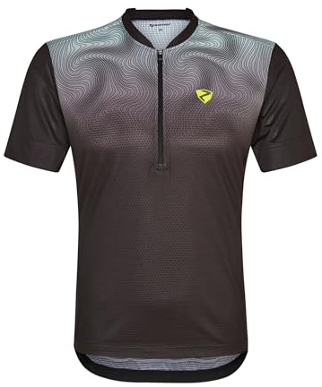Ziener Herren NEMIC Fahrradtrikot/Radtrikot - Mountainbike|Rennrad - atmungsaktiv,schnelltrocknend,elastisch,Kurzarm, Black, 58