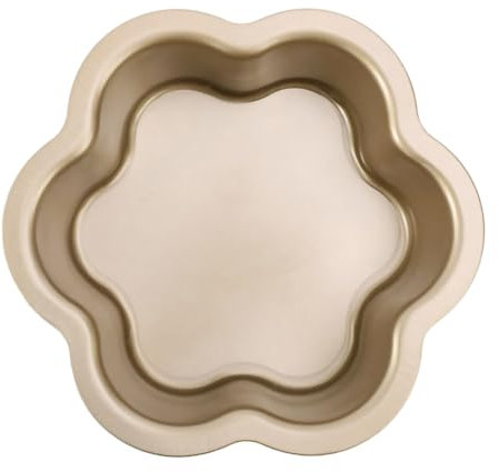 Molde antiadherente para tartas en forma de flor con base suelta Set de 2 dorado
