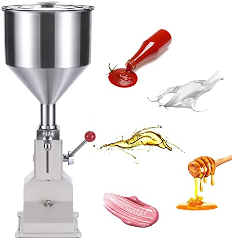 Kommerzielle manuelle Flüssigpasten-Füllmaschine, 5–50 ml Flaschenfüllmaschine, Flaschenfüller für Paste und Flüssigkeit, Wasser, kosmetische Creme, Shampoo, Lipgloss