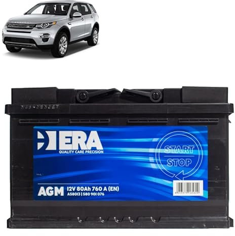 Batteria 80Ah A.G.M. per Land Rover Discovery Sport 1.5 2.0 P300e benzina Hybrid 2014+