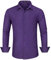 HISDERN Camicia Uomo Maniche Lunghe Formale Camicie Uomo Viola Regular Fit Cotone Camicia Uomo de Primavera Autunno Invernale XL