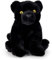 Zappi Co Schwarzi der Schwarze Panther Plüschtier (22cm) Schattenkatze Eleganter Kumpel - Weich, Kuschelig, 100% Recycelt - Mysteriöser Dschungelfreund