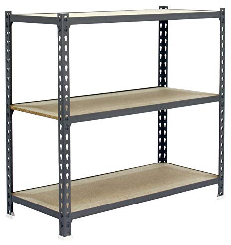 PROREGAL Schwerlastregal Baby MULI | HxBxT 90x80x50cm | 3 Fachböden | Fachlast 150kg | Grau | Lagerregal Kellerregal Werkstattregal