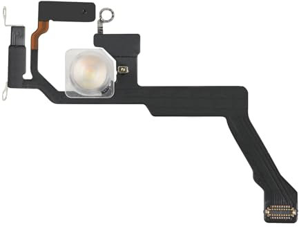 Risidamoy Blitzlicht für iPhone 14 Pro Max, Flexkabel, Ersatzteil, Reparatur-Taschenlampe, leiser Schalter mit vorinstallierter Metallhalterung, für A2651, A2893, A2894, A2895, A2896
