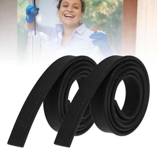 Squeegee Replacement Rubber Blade, 2pcs Replacement Squeegee Rubber Blade Cut To Size Scrubber Refill for Windows Glass Shower Doors