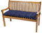 TexDeko® Garden Gartenbank-Auflage 80 x 40 x 8cm wasserabweisend UV - beständig mit Oeko-TEX Zertifikat gesteppt Bankpolster Bankkissen Polsterauflage Sitzpolster Bankauflage Sitzkissen (Dunkelblau)