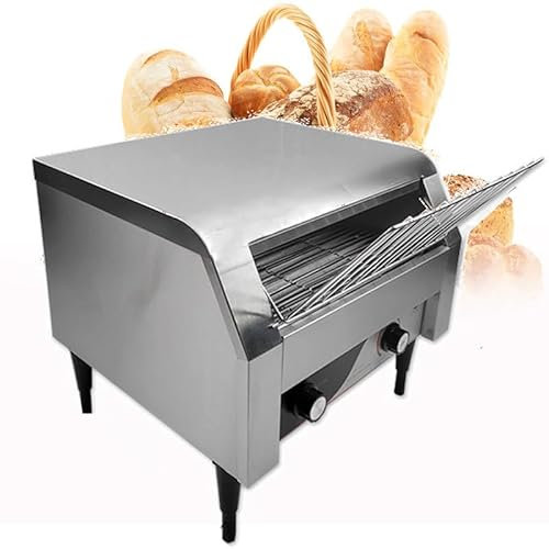 Commercial Conveyor Toaster Stainless Steel Chain Toaster With Drawer - Electric Commercial Oven Drawer Toaster for Coffee Shops and Breakfast 300