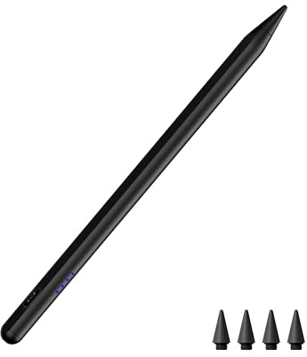 CMARS Stylus for ipad（2018-2025） High-precision tilt-sensitive/palm-rejection/magnetic Suitable for iPad 10/9/8/7/6/A16, Pro M4/6/5/4/3/2/1, Mini 6/5, iPad Air 5/4/3/M3/M2-Black