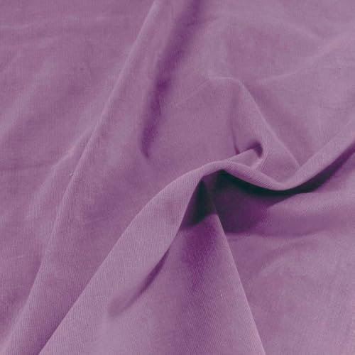 TOLKO 1m Mikro Cord Stoff | leichter Baumwoll Cordsamt | Bekleidungsstoff für Hosen Jacken Kleider Hemden | weiche Meterware 140cm breit | uni Baumwollstoffe Nähstoffe günstig kaufen (Alt Rosa)