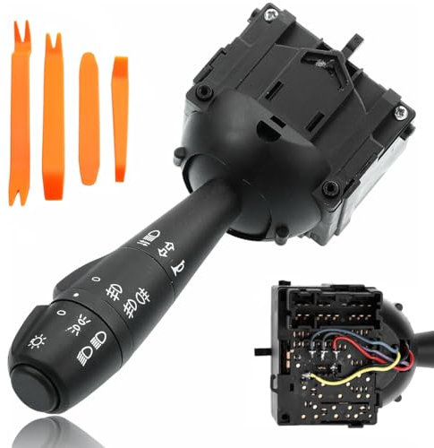 ZAMDOE 8201167988 Steering Indicator Light Column Stalk Switch for Dacia Dokker Duster Logan II Lodgy Sandero II Dorker Express for Renault Clio IV MK4 Replace 681726046R 255405056R 255400337R 15Pins