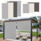 Ikodm Lot de 2 Stores verticaux extérieurs de 160 x 240 cm, pour balcon, ombrage intérieur et brise-vue, gris