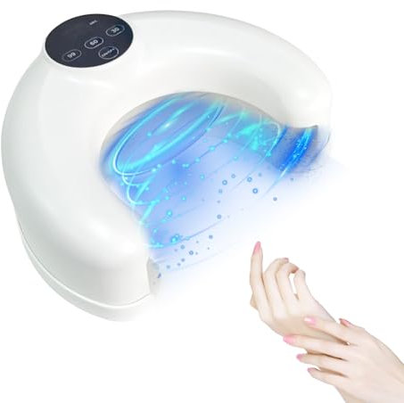 Nagellampe, 48W LED Nagel-Phototherapie-Gerät UV Lampe für Gelnägel mit 22 Lampenperlen UV Lampe mit Automatischem Sensor und LCD-Display Professioneller UV-Nageltrockner für Heim und Nagelstudio