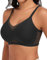 Cavotor Wireless Bras for Women Mesh Comfort Bra Non Wired Padded Support Push Up Wire Free Bras for Large Busts Soft T Shirt Bralettes with Extender (Black,3XL)