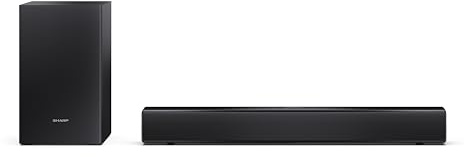 Sharp Soundbar per TV HT-SBW121 Soundbar 2.1 con Subwoofer Wireless Bluetooth HDMI ARC Ottico USB 180W