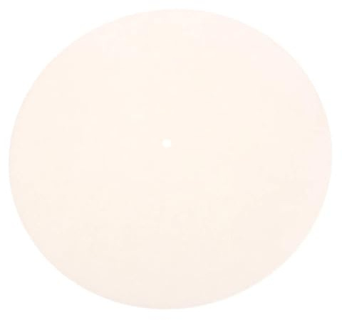 Plattenspieler Matte 2PCS Slip Mat Felt Turntable Platter Mat For LP Vinyl Record Audio Replacement DIY Accessories(White)