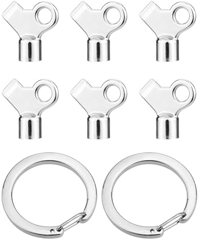 Gosera Radiator Key, 6-Pack Radiator Bleeding Air Valve Key for Bleeding Old Home Radiator