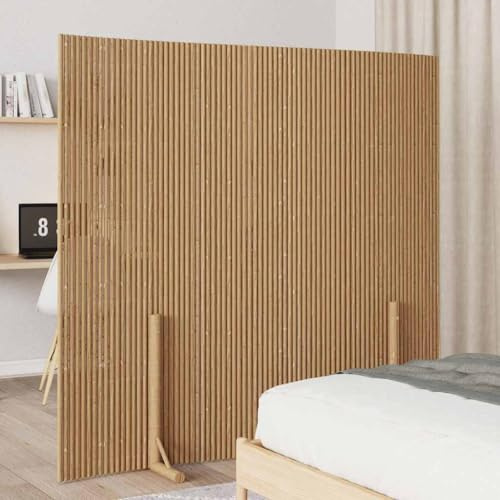 Clôture bambou 180x170 cm panneau flexible naturel marron pour jardin terrasse balcon intérieur extérieur séparation intimité décorative stable