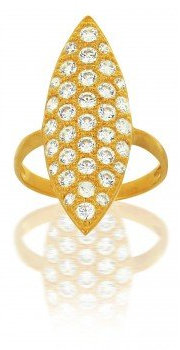 AvenueDuBijou - Bague Marquise Or et Zirconium 18 Carats