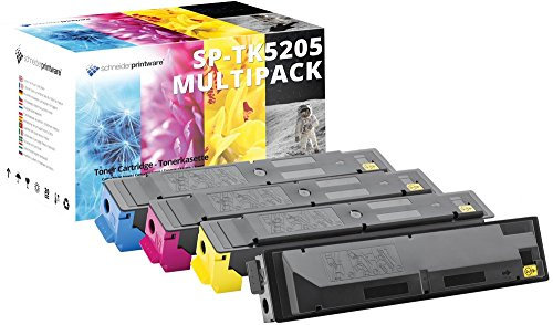 schneiderprintware 4 Toner kompatibel als Ersatz für TK-5205K TK-5205C TK-5205M TK-5205Y Schwarz, Cyan, Magenta, Yellow für Kyocera TASKalfa 356ci
