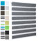 WOLTU Doppelrollo Klemmfix ohne Bohren Marmor Grau B80 x H150 cm, Duo Rollo Zebrarollo Fensterrollo Klemmrollo Seitenzugrollo Easyfix lichtdurchlässig & verdunkelnd Rollos für Fenster und Tür