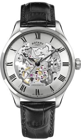 Rotary Herren Skelett Automatik Leder GS02940/06