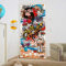 murimage Papier Peint Porte Graffiti 86 x 200 cm photo mural Brique Pierre Coloré Jeunesse chambre Enfants Rustique wallpaper colle inclus