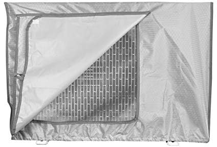 Copertura Condizionatore Esterno,Coperchio del climatizzatore per esterni Anti-Polvere Anti-Neve Impermeabile Protector Climatizzatore (grigio argento, XL(90x40x70cm)) (L)