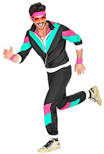 W WIDMANN MILANO Party Fashion - Kostüm Trainingsanzug, 80er Jahre Outfit, Jogginganzug, Bad Taste Outfit, Faschingskostüme