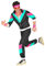 W WIDMANN MILANO Party Fashion - Kostüm Trainingsanzug, 80er Jahre Outfit, Jogginganzug, Bad Taste Outfit, Faschingskostüme