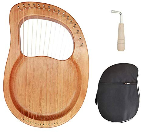 Tragbare 16 String Kleine Harfe Harfe Metallsaiten Lyre HarpMahagoni Laugenharfe Mit Tonabnehmer Stimmhammer Tragetasche Instrument Für Anfänger Hochwertige Qualität, Schöner Klang/Leier, Harfe