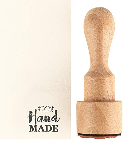 Ideen mit Herz Stempel | Hochwertiger Holzstempel mit Griff | Ø 3 cm | 8,5 cm hoch | verschiedene Sprüche zur Auswahl (100% Handmade)