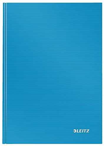 Leitz A5 Notizbuch, 80 Blatt, Hardcover, Karierte Seiten, Solid (Hellblau, A5 | 5er Pack)