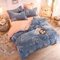 GEEKCOOK bettwäsche 240x220 Flanell,Vierteilige Flanell-Flanell-Bettprobe Vierteilige Neue Watte-Dora_1,5 m Bett