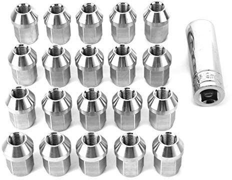 Fydun Tuercas 12x1.5 mag, Tuercas de Rueda de Acero Inoxidable M12x1.5 Rosca Accesorios universales para automóviles (20 Piezas)