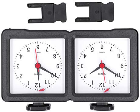 Schachuhr, Schach Analoge Uhr Count Up Count Down Timer Stummschaltung für Brettspielwettbewerb