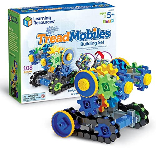 Learning Resources Gears! Gears! Gears! Zahnriemen-Maschinen, Mint, Baukasten, 108 Teile, ab 5 Jahren