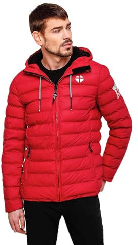 STONE HARBOUR Herren warme Winter Steppjacke Zaharoo Chili Red Gr. M