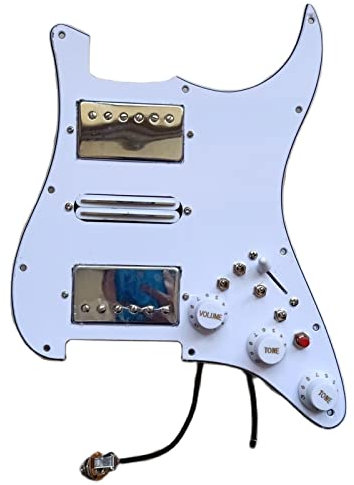 HSH. Pickguard White Humbucker Alnico Pickup 7-Wege-Wandler Multifunktionsschweißgurt 1 Set Pickguard Pickups