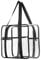 Transparente Tragetasche für Stadion zugelassen, Kulturbeutel, Schultergurt, wasserdicht, für Damen und Herren, Schwarz, Reisetasche, Schwarz , Reisetasche
