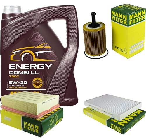 5L MANNOL 5W-30 Combi LL+MANN-FILTER Audi A4 8EC B7 2.0 TDI
