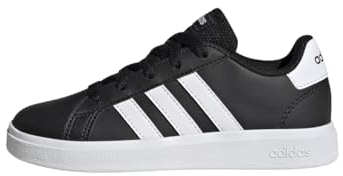 adidas Grand Court Lifestyle Tennis Lace-Up Shoes, Core Black/Cloud White/Core Black, 11 UK Child