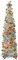 Collapsible Artificial Christmas Tree, 5ft/ 1.5m Pop up Christmas Tinsel Tree with 100LED Lights, Large Sequins Artificial Tree for Xmas Holiday Party Carnival Decorations