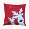 texpot Kissenhülle 40 x 40 cm mit Stickerei Lustiger Elch - rot weiß - Weihnachten Winter Advent Kissenbezug