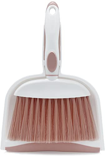 Broom Dustpan Brush Small Dust pan : Mini Broom and Dustpan Set Small Dust pan and Brush Set Whisk Broom and Dustpan Set Small Dust pan Small Broom and Dust pan Set (Pink)