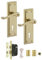 Golden Grace Georgian Polished Brass Finish Lever Lock Handle 150mm x 48mm Back Plate Size, Comes with 64mm 3 Lever Sash Lock, Keys and 1 Pair of 3 Brass Butt Hinges