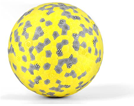 FONPOO Super Dehnbar Hundeball, Hundespielzeug Unzerstörbar mit den Neuesten Materialien, Interaktives Wasserspielzeug für Kleine und Mittelgroße Hunde (Gelb)
