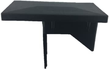 auf-mass24 Pfostenkappe mit Überstand für Zaunpfosten 60x40mm RAL9005 Schwarz (2)
