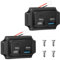 Linkstyle RV USB Steckdose, QC3.0 USB A & PD3.0 USB C Ports Ladebuchse Panel mit ON/Off Schalter für 12V/24V Auto Marine, 2Pcs