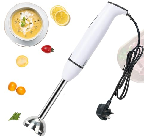 CUSROS Single Mixing Blade Hand Stick Blender, 400W Electric Handheld Immersion Stick Blender, Stick Mixer|Chopper with Stainless Steel Blade for Smoothies, Soups, Sauces, Baby Food