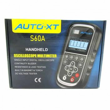 Auto-XT Multimeter Oscilliscope S60A, Resistance capacitance and frequency measurements, AC/DC voltage and current measurement, Continuity buzzer & diode test, Single-input digital oscilloscope